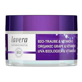 LAVERA Crema Sleeping Reparadora Uva-Vitamina E 50 ml Bio para Revitalizar la Piel Durante la Noche