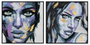 DKD Home Decor Cuadro de Mujer en Lienzo Surtido de 2 Unidades