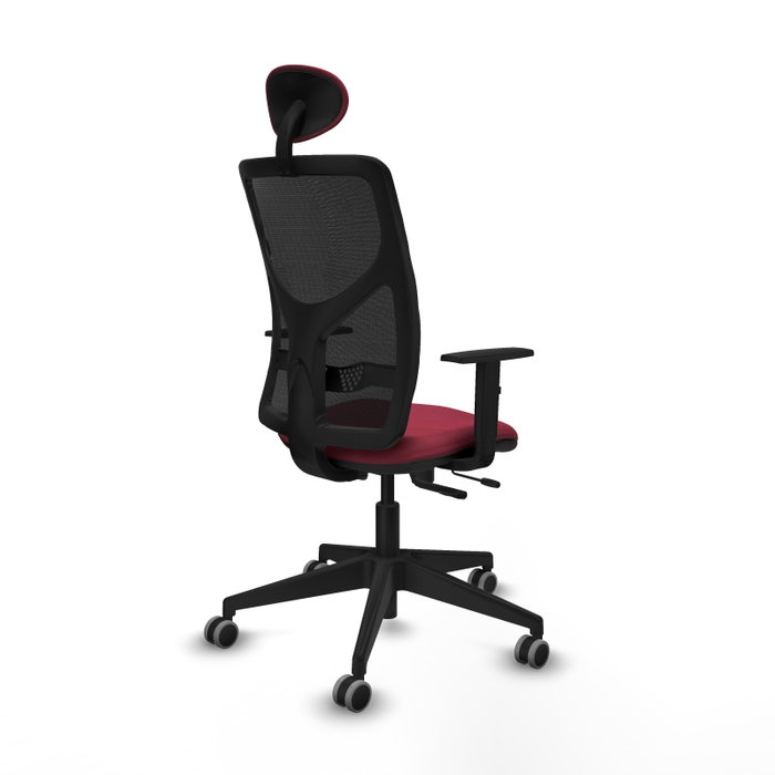 PIQUERAS Y CRESPO Silla de oficina Motilla con Mecanismo Sincro/Traslack, Granate y Negro PIQUERAS Y CRESPO Silla de oficina Motilla con Mecanismo Sincro/Traslack, Granate y Negro