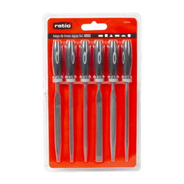 RATIO Lima 160Mm (6Pzas) Plana, Punta, Cuadrada, Triangular, Media Caña, Redonda