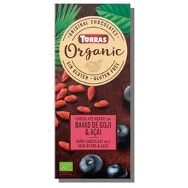 TORRAS Chocolate Negro con Bayas Goji Açai 100gr Bio SG