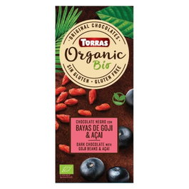 TORRAS Chocolate Negro con Bayas Goji y Açai 100g