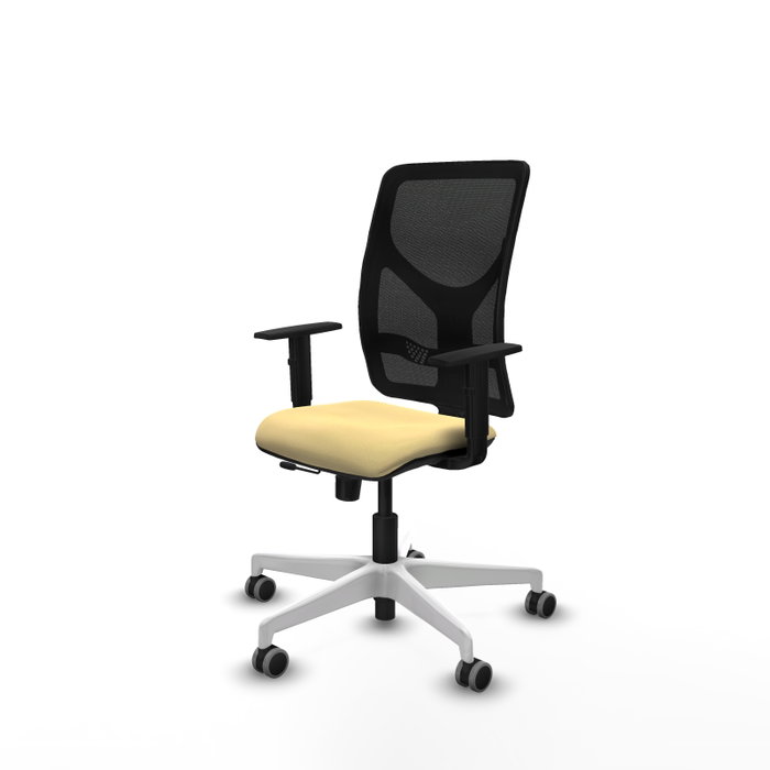 PIQUERAS Y CRESPO Silla de oficina Motilla con mecanismo Sincro/Traslack Crema y Negro PIQUERAS Y CRESPO Silla de oficina Motilla con mecanismo Sincro/Traslack Crema y Negro