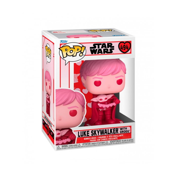 Funko Pop Star Wars The Mandalorian San Valentín Luke Skywalker & Grogu