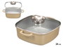 KINVARA Cacerola Cuadrada Inducción Forjada Beige 24cm