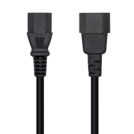 Aisens Cable de Alimentación CPU C13 Hembra a C14 Macho, 3m, Negro