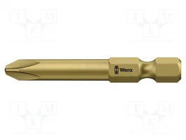 WERA Punta de destornillador Phillips PH2 de 1/4 pulgada, 70 mm