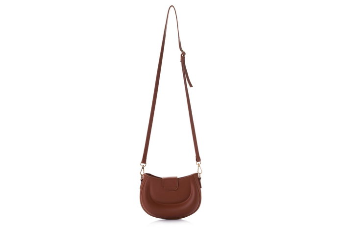Adira Bolsa de Hombro Tan Cuero de Polivinilo Elegante y Duradera para Mujer