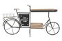 DKD Home Decor Expositor Bicicleta Flowers para Terraza y Jardín Negro Marrón 100x39x187 cm