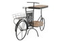 DKD Home Decor Expositor Bicicleta Flowers para Terraza y Jardín Negro Marrón 100x39x187 cm