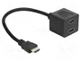 DeLOCK 65226 Splitter HDMI de alta velocidad con Ethernet, 1 Macho a 2 Hembras
