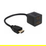 DeLOCK 65226 - Adaptador HDMI Macho a 2x HDMI Hembra, Conector Tipo A Estándar, Color Negro