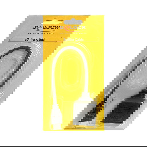 DeLOCK 65226 - Adaptador HDMI Macho a 2x HDMI Hembra, Conector Tipo A Estándar, Color Negro