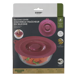Cook Concept Tapa Silicona Diámetro 21 cm Antisalpicaduras Reutilizable Burdeos