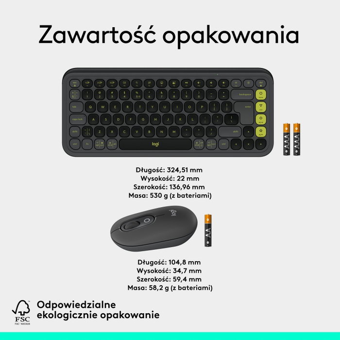 Logitech POP ICON Combo inalámbrico con teclado y ratón, gris