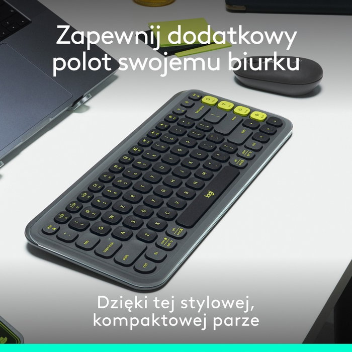 Logitech POP ICON Combo inalámbrico con teclado y ratón, gris