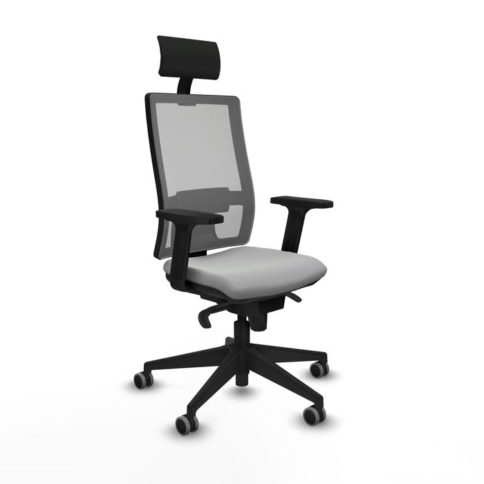 PIQUERAS Y CRESPO Silla de oficina Horna con mecanismo Sincro, Gris claro y Gris PIQUERAS Y CRESPO Silla de oficina Horna con mecanismo Sincro, Gris claro y Gris