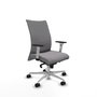 PIQUERAS Y CRESPO Silla Albacete Confidente Gris con Mecanismo Sincro y Base de Aluminio