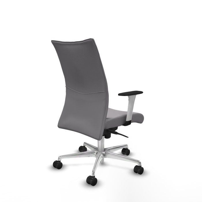 PIQUERAS Y CRESPO Silla Albacete Confidente Gris con Mecanismo Sincro y Base de Aluminio