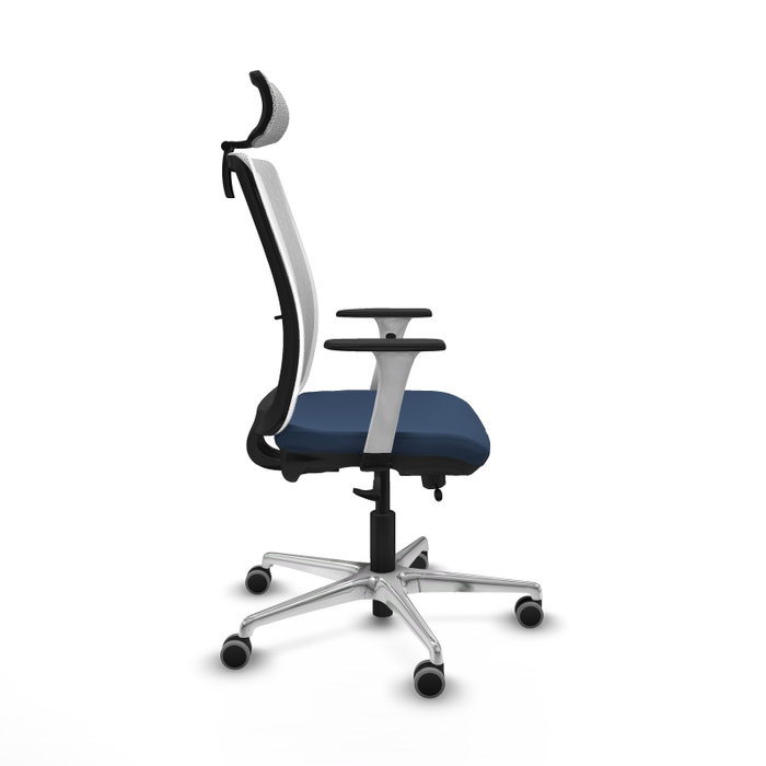 PIQUERAS Y CRESPO Silla de oficina Haches con mecanismo Sincro/Traslack Azul marino y Blanco PIQUERAS Y CRESPO Silla de oficina Haches con mecanismo Sincro/Traslack Azul marino y Blanco