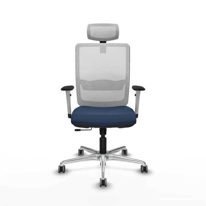 PIQUERAS Y CRESPO Silla de oficina Haches con mecanismo Sincro/Traslack Azul marino y Blanco PIQUERAS Y CRESPO Silla de oficina Haches con mecanismo Sincro/Traslack Azul marino y Blanco