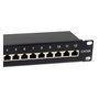 EQUIP Patch Panel 12 Puertos RJ45 Cat6A 10G Ethernet 1U Montaje Rack Negro 326623