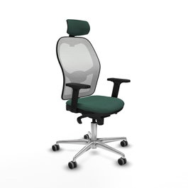 PIQUERAS Y CRESPO Silla de oficina Jorquera Verde botella y Blanco
