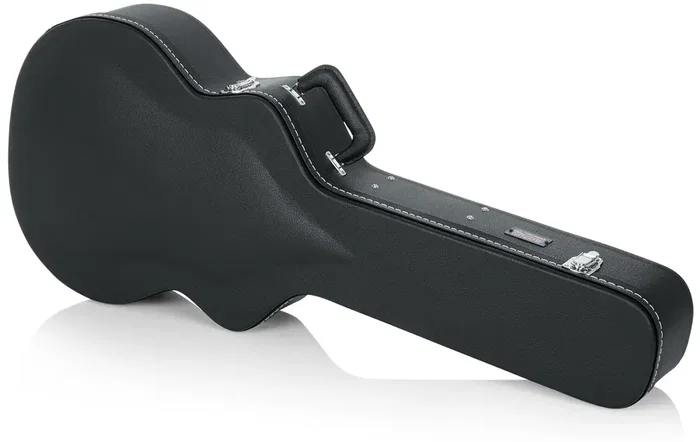 Gator Deluxe Estuche de madera para guitarra acústica jumbo, Negro