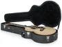 Gator Deluxe Estuche de madera para guitarra acústica jumbo, Negro