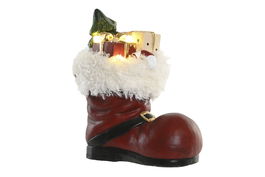 DKD Home Decor Figura Navidad Tradicional Rojo Blanco Dorado Verde Led Magnesia 29 x 33.5 x 16.5 cm