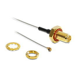 DeLOCK 88458 Cable de antena RP-SMA hembra a MHF® I 1.13 de 10 cm