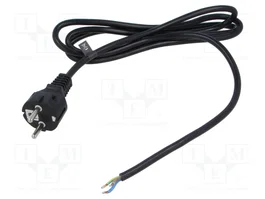 POS Cable de alimentación H05VV-F 3x0,75mm2 con enchufe CEE 7/7