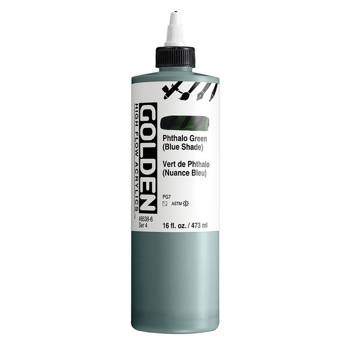 Golden Colores Acrílicos High Flow Thalo Verde (Azul) 473 ml Golden Colores Acrílicos High Flow Thalo Verde (Azul) 473 ml