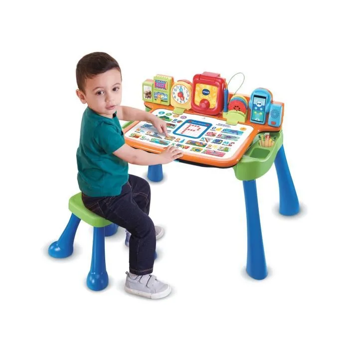 VTech Escritorio interactivo Magi 5 en 1 Azul para niños 3-6 años con proyector y actividades de aprendizaje
