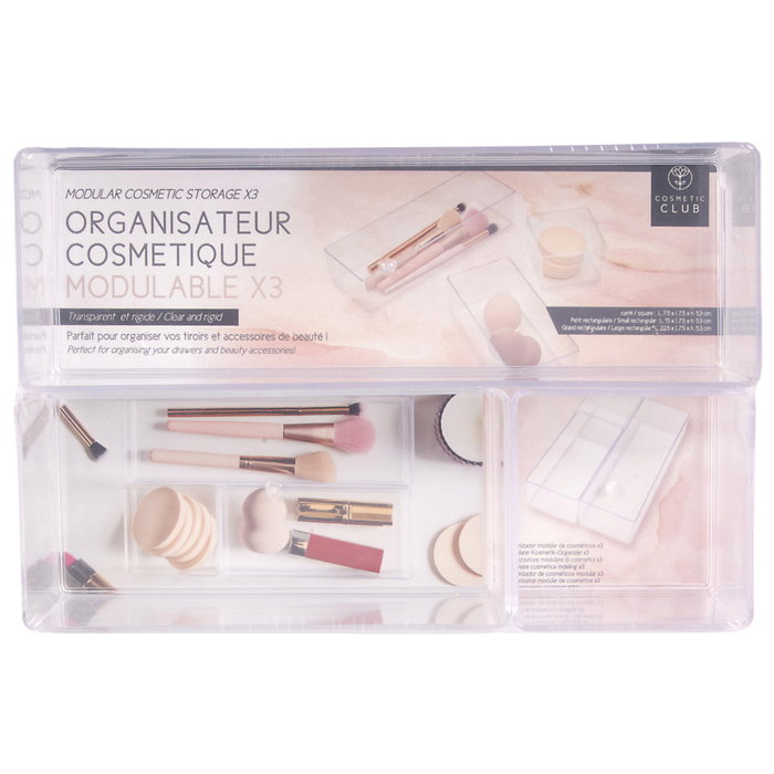 Cosmetic Club Juego de 3 Cubetas Cosmética