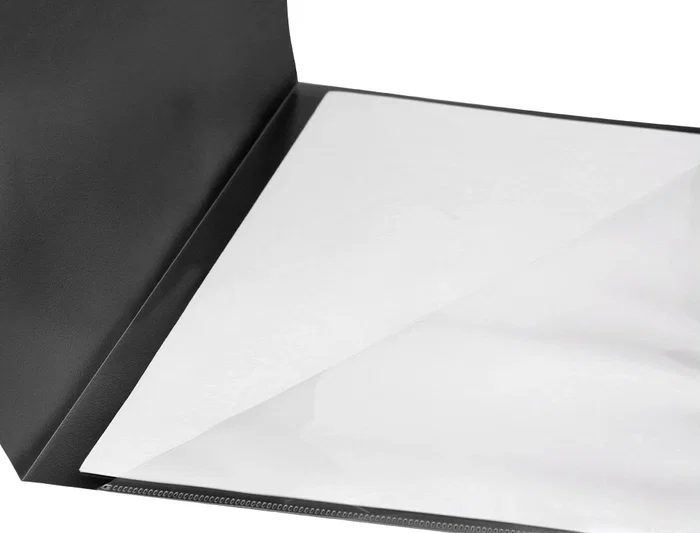 Liderpapel Carpeta Dossier A4 Uñero Negro Opaco Polipropileno 180 Micras