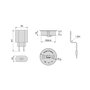 Emuca Cargador inalámbrico de superficie para móviles Airtop 2 con USB A, D.60mm, 5V DC / 2.1A (USB-10W/Qi-10W), Plástico, Negro