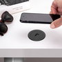 Emuca Cargador inalámbrico de superficie para móviles Airtop 2 con USB A, D.60mm, 5V DC / 2.1A (USB-10W/Qi-10W), Plástico, Negro