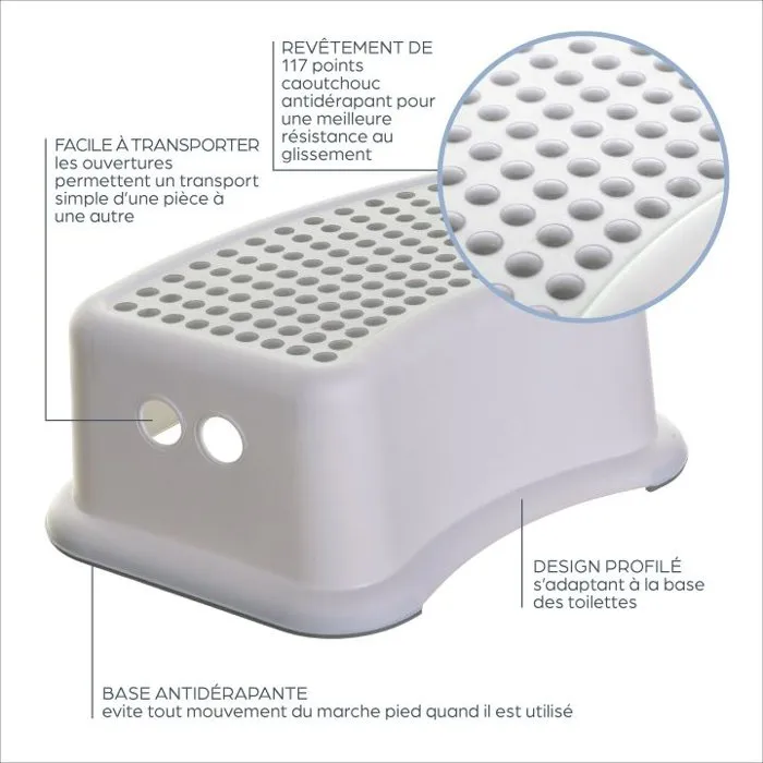 Dreambaby Asiento y Taburete de Entrenamiento para Ir al Baño - Base Antideslizante - Tacto Suave - Diseño Cómodo