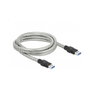 DeLOCK Cable USB 3.2 Gen 1 Tipo-A a Tipo-A con cubierta metálica 2 m Plata