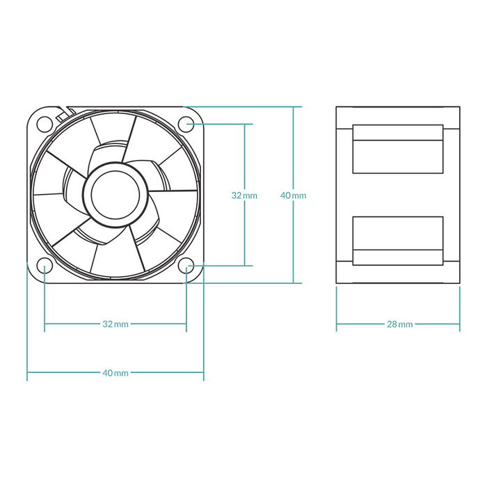 ARCTIC S4028-15K Ventilador PC 40mm Negro