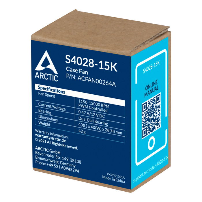 ARCTIC S4028-15K Ventilador PC 40mm Negro