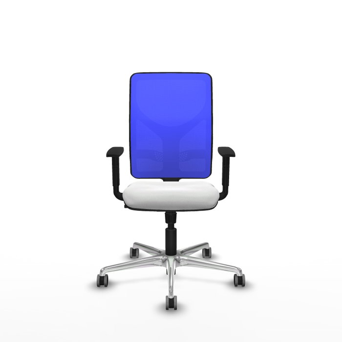 PIQUERAS Y CRESPO Silla de oficina Motilla con mecanismo Sincro, Tela Blanca y Malla Azul PIQUERAS Y CRESPO Silla de oficina Motilla con mecanismo Sincro, Tela Blanca y Malla Azul