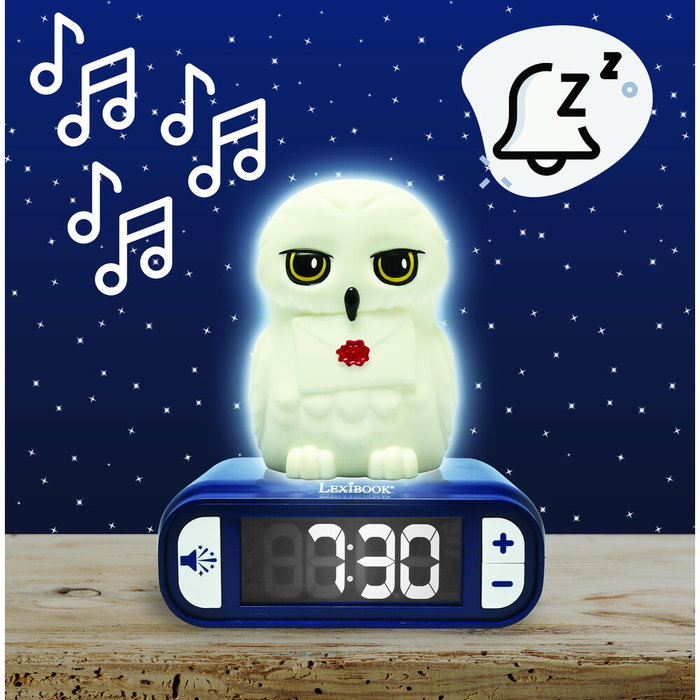 LEXIBOOK Reloj Despertador Hedwig Harry Potter con Luz Nocturna 3D LEXIBOOK Reloj Despertador Hedwig Harry Potter con Luz Nocturna 3D
