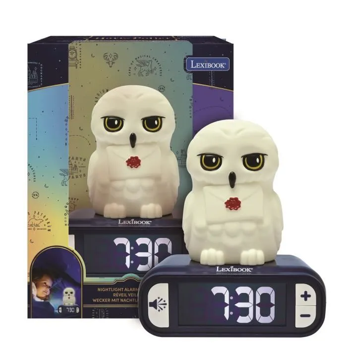 LEXIBOOK Reloj Despertador Hedwig Harry Potter con Luz Nocturna 3D LEXIBOOK Reloj Despertador Hedwig Harry Potter con Luz Nocturna 3D