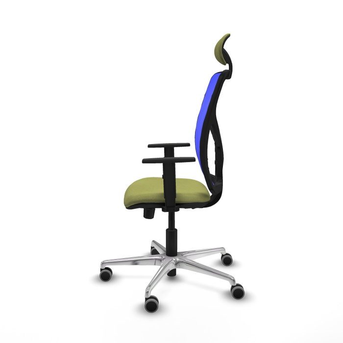 PIQUERAS Y CRESPO Silla de oficina Motilla con mecanismo Sincro/Traslack Verde oliva y Azul PIQUERAS Y CRESPO Silla de oficina Motilla con mecanismo Sincro/Traslack Verde oliva y Azul