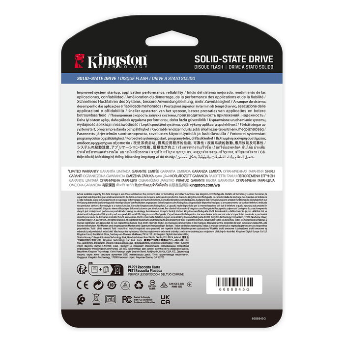 Kingston Enterprise DC3000ME - SSD 15.36TB U.2 PCIe 5.0 NVMe - Factor de forma 2.5" - Encriptado TCG Opal - 14000 MB/s Lectura