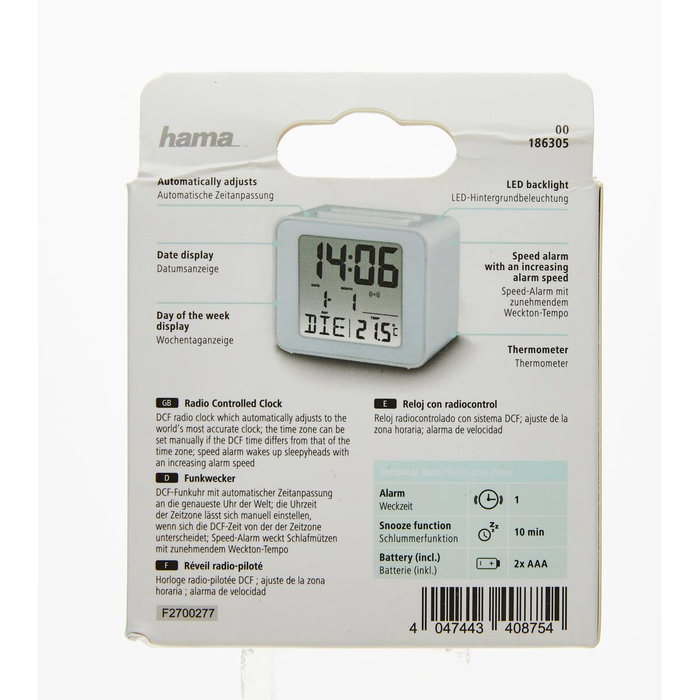 Hama Reloj Despertador Cube Blanco Hama Reloj Despertador Cube Blanco
