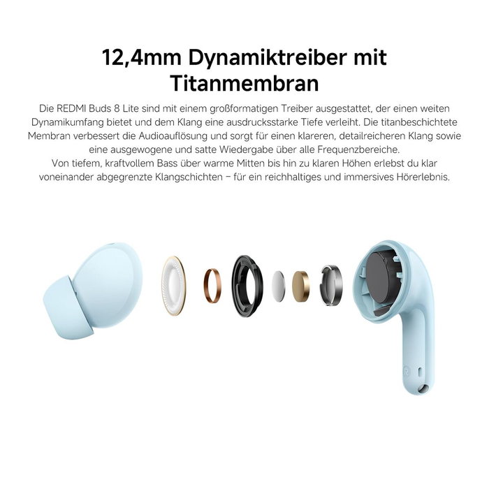 Xiaomi Redmi Buds 8 Lite Blanco con Cancelación de Ruido y Bluetooth 5.4