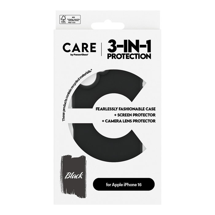 PanzerGlass CARE 3-in-1 Bundle para iPhone 16